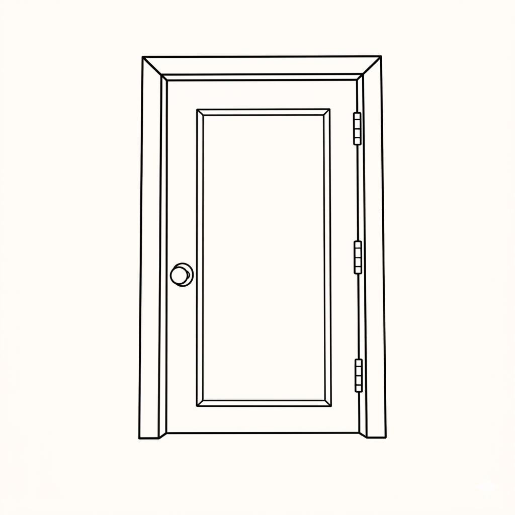 扉をノックする